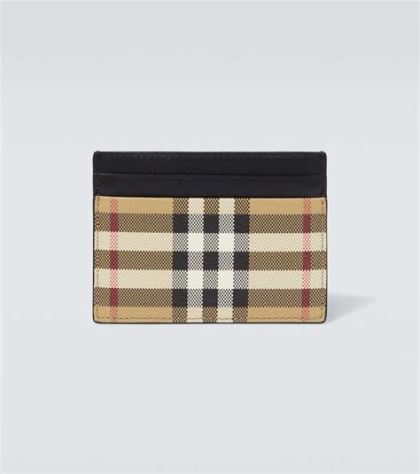 burberry sundon leather and house check card holder|BURBERRY .